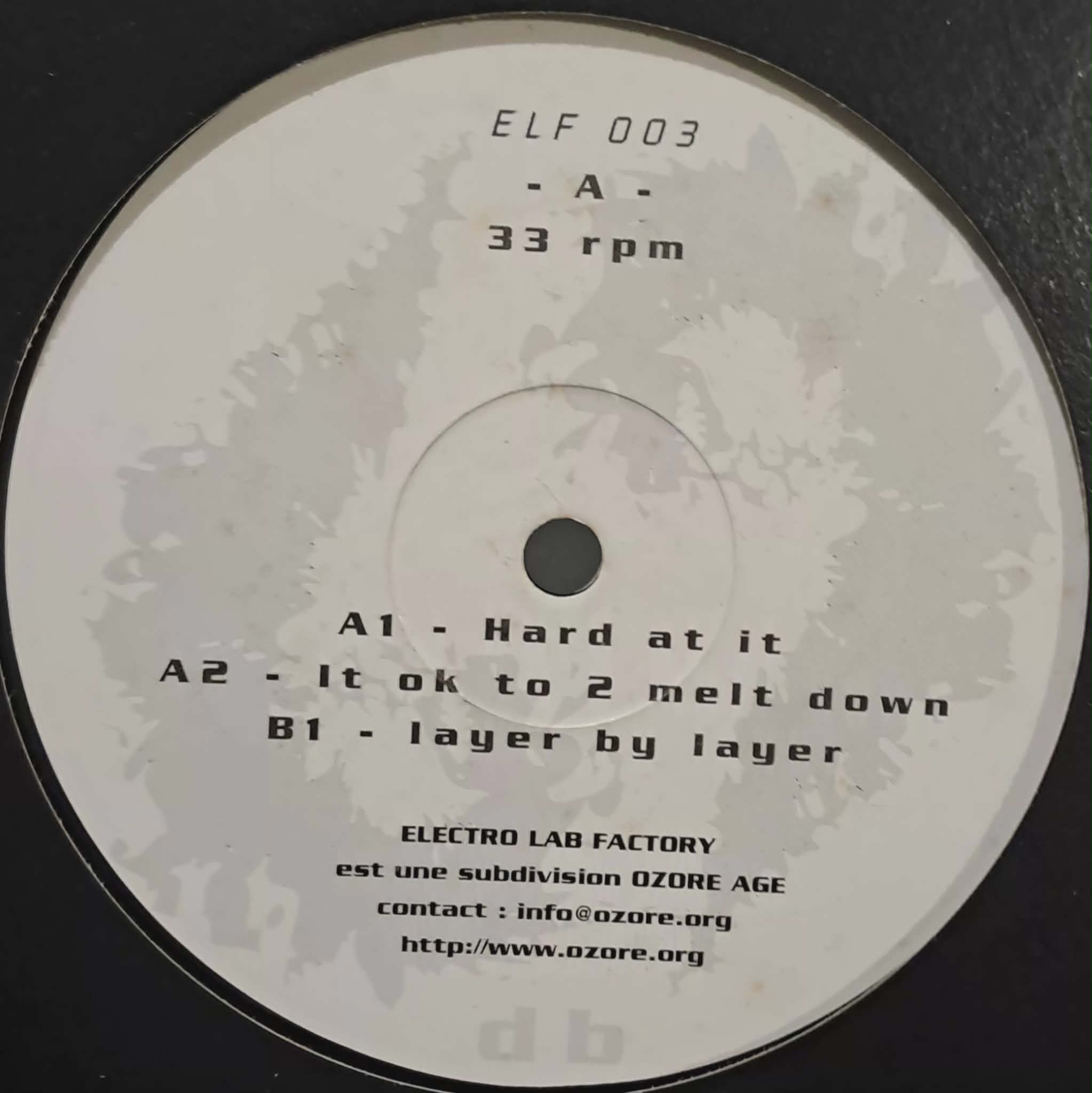 Electro Lab Factory 003 - vinyle freetekno