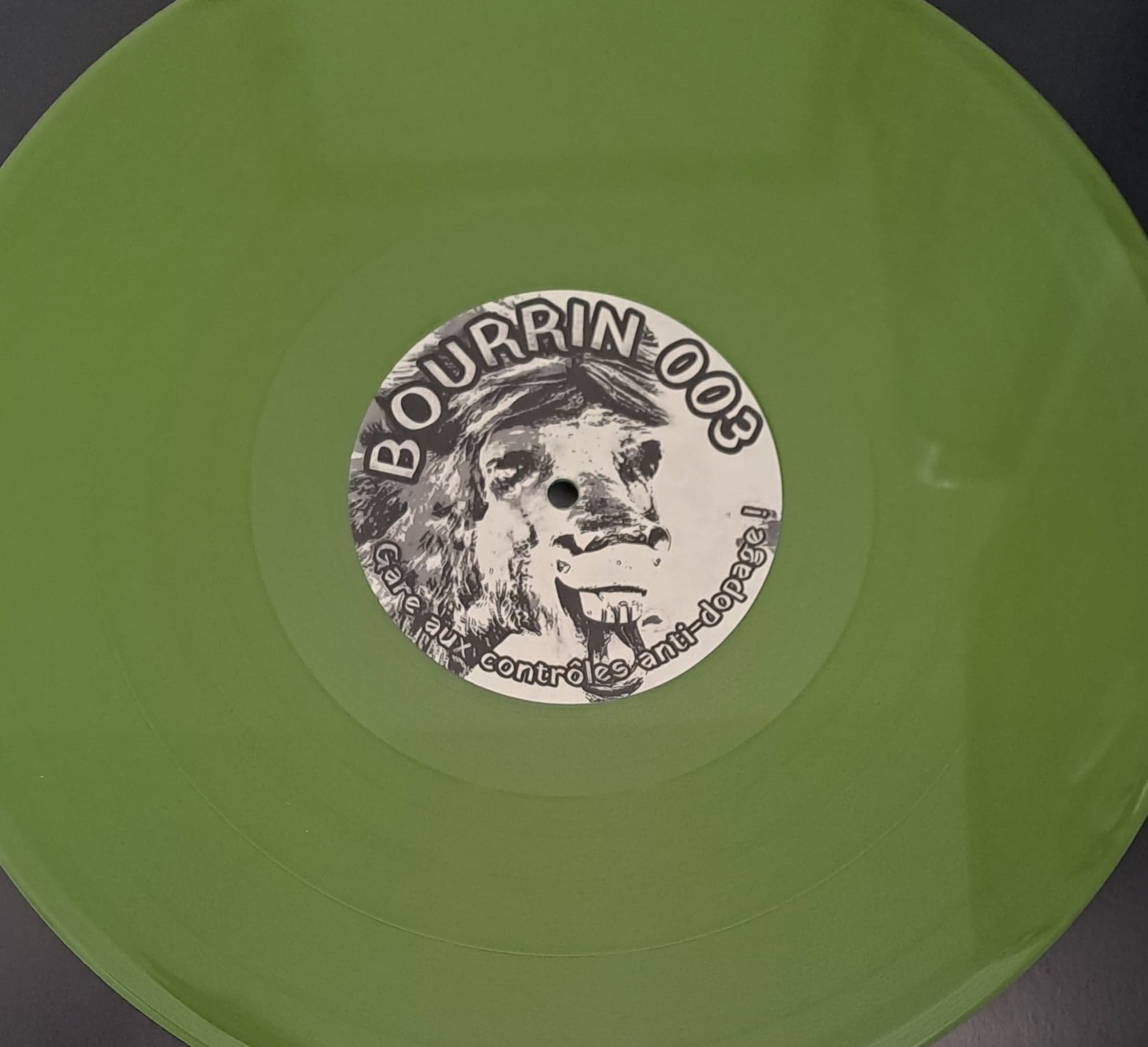 Bourrin 003 Olive green (dernières copies en stock) - vinyle freetekno