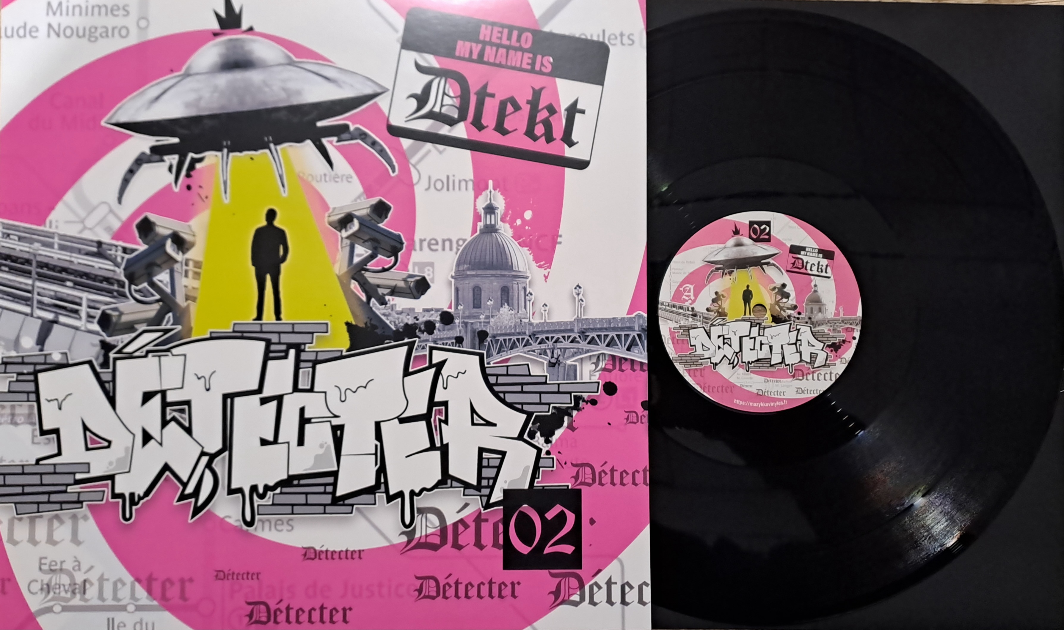Détecter 02 Black - vinyle freetekno