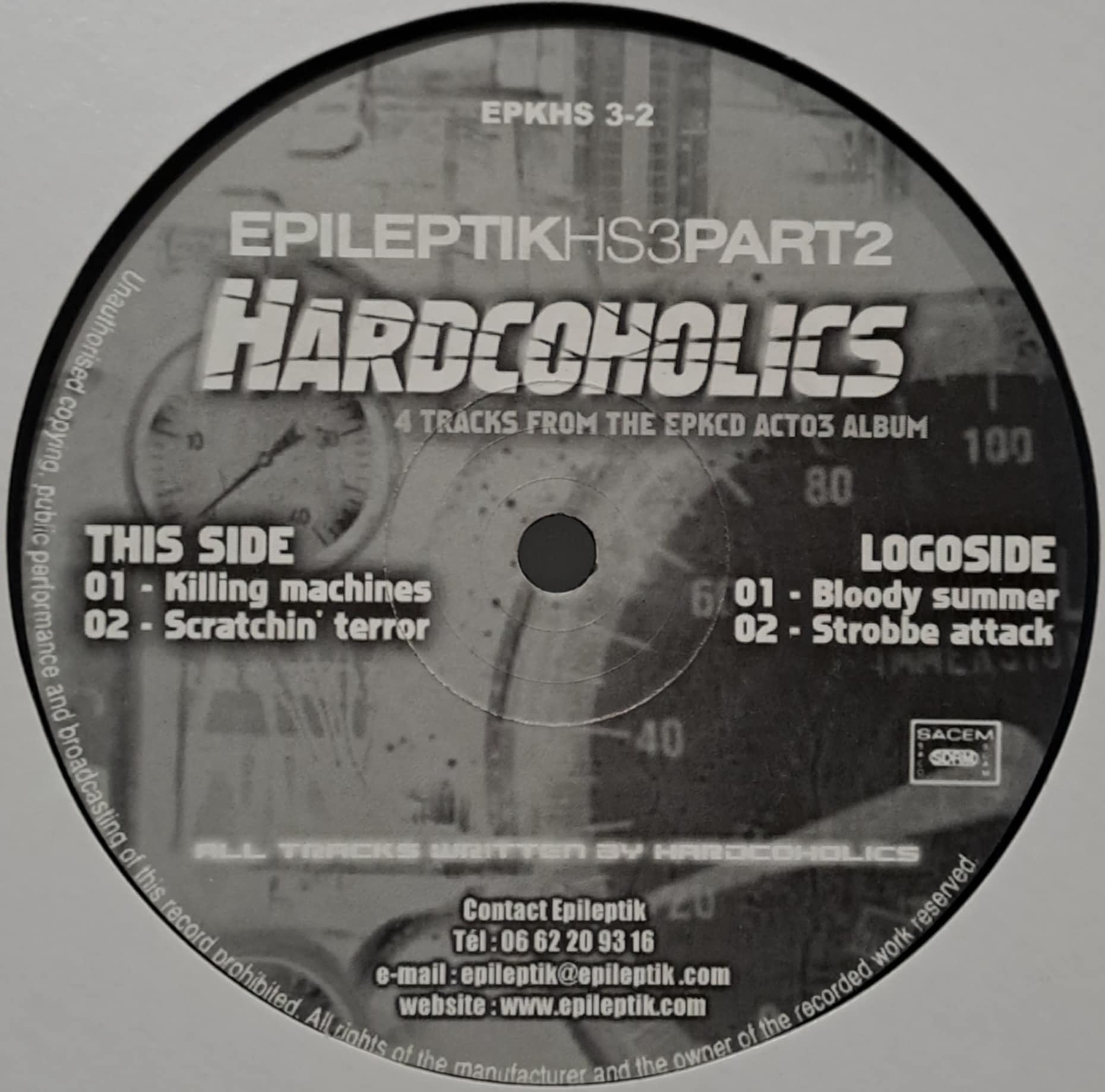 Epileptik HS 3-2 - vinyle hardcore