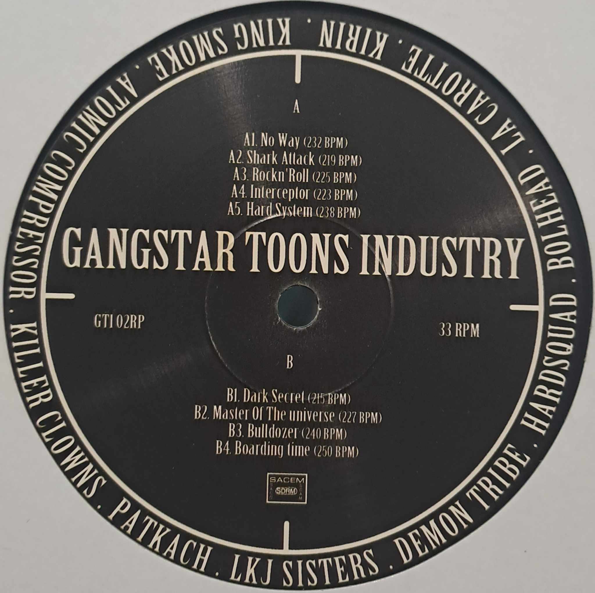 Gangstar Toons Industry 02 RP (double album) - vinyle hardcore