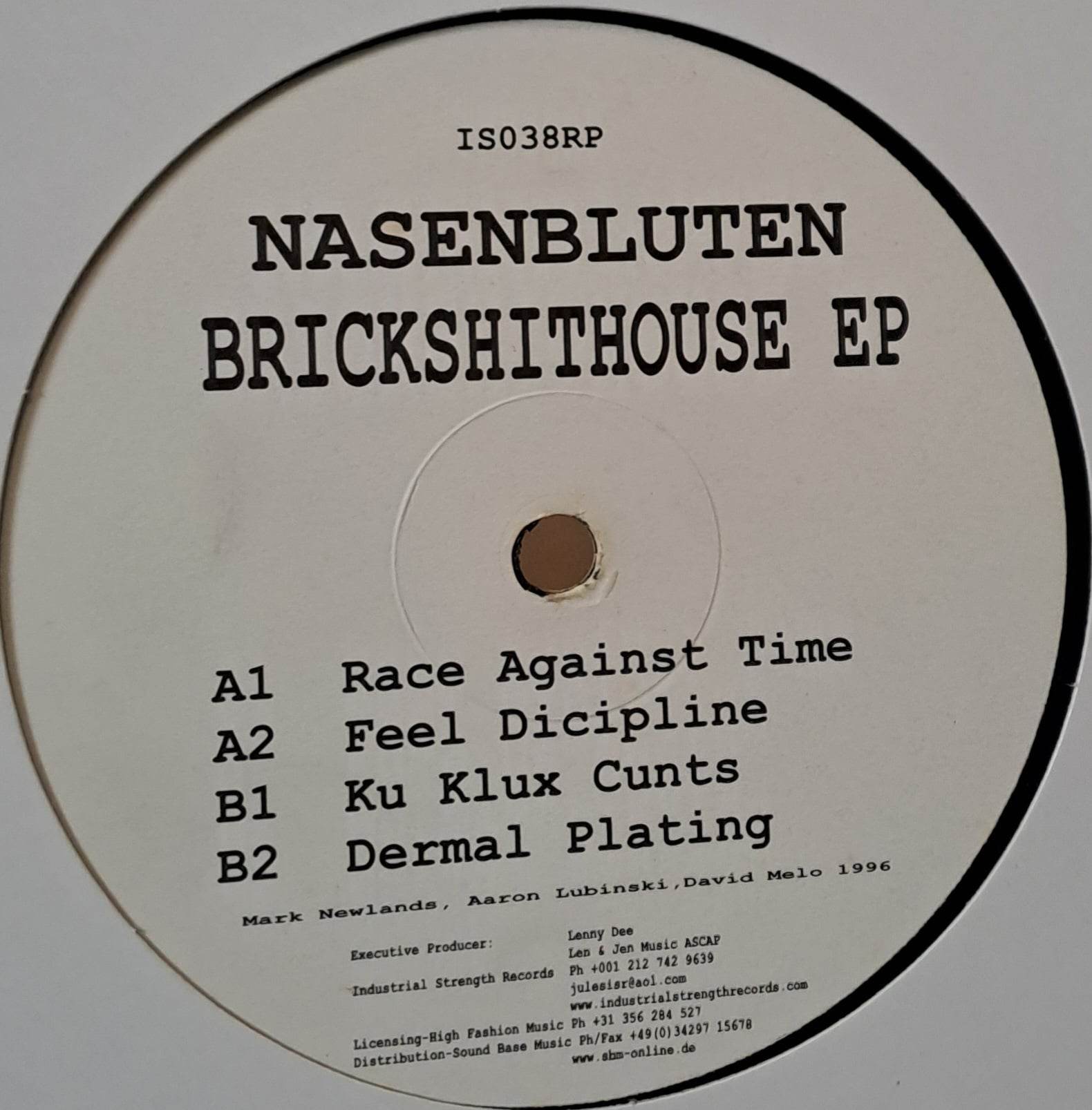 Industrial Strength Records 38 RP - vinyle hardcore