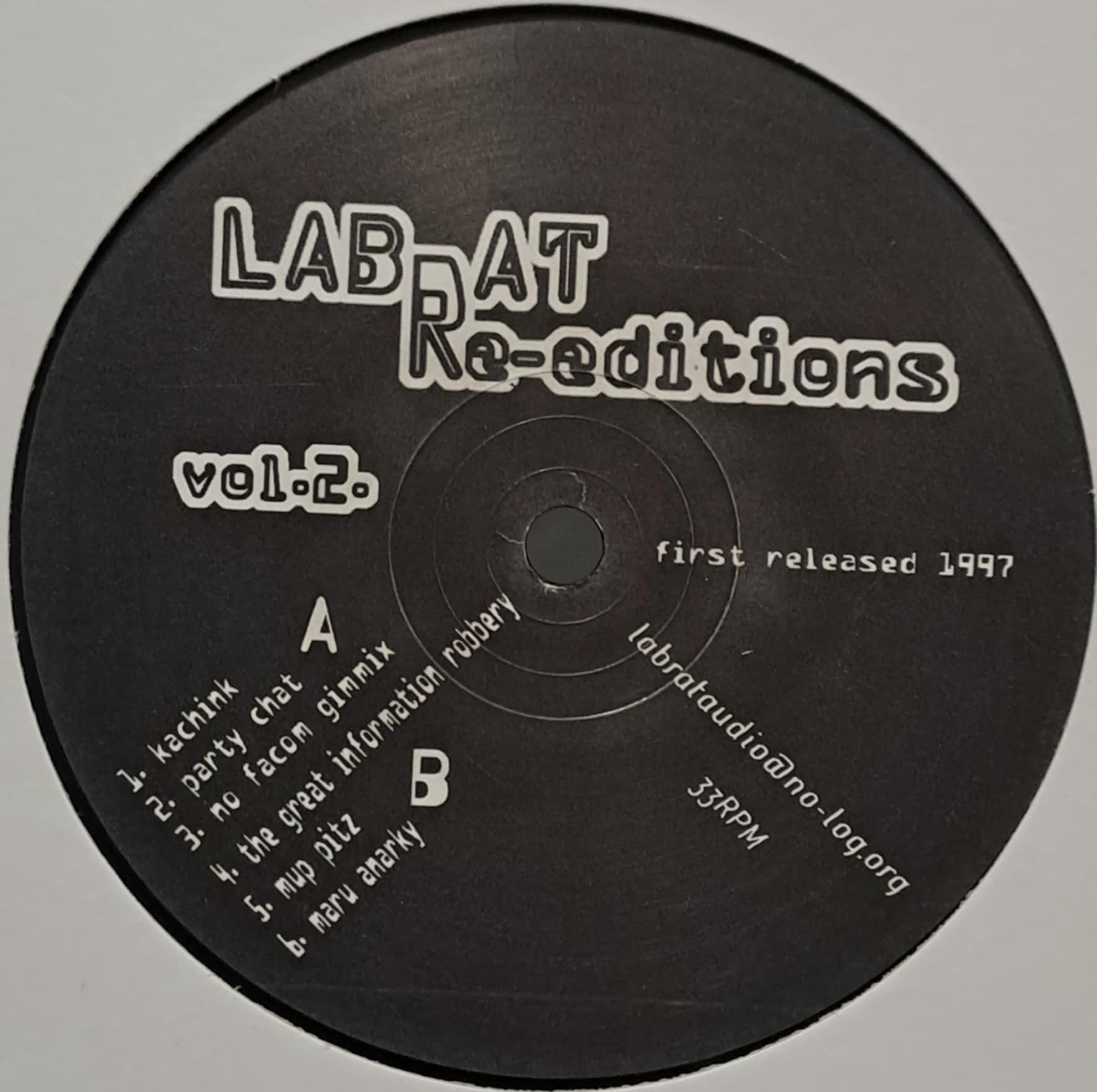 Labrat Re-Editions 02 - vinyle freetekno