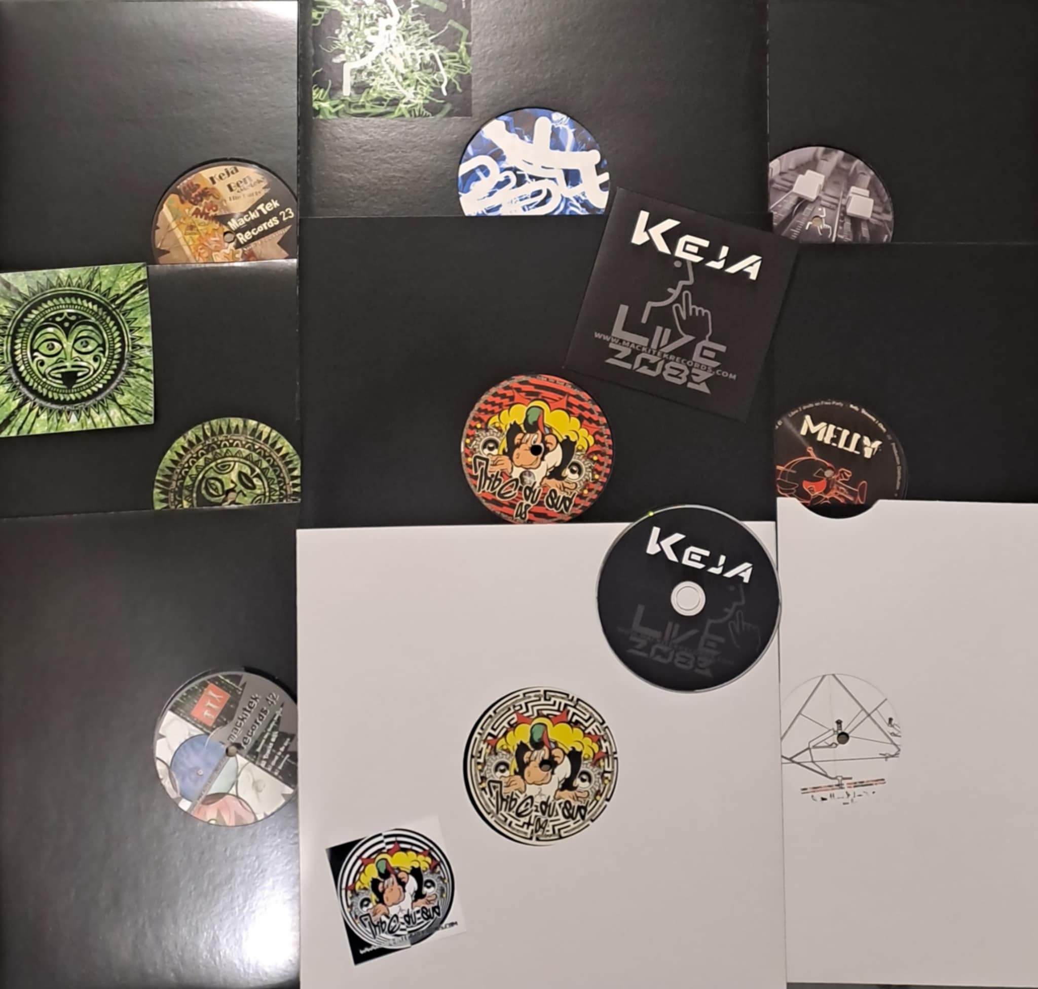 Lot de 10 vinyles + CD du label Mackitek (20% de remise) - vinyle freetekno