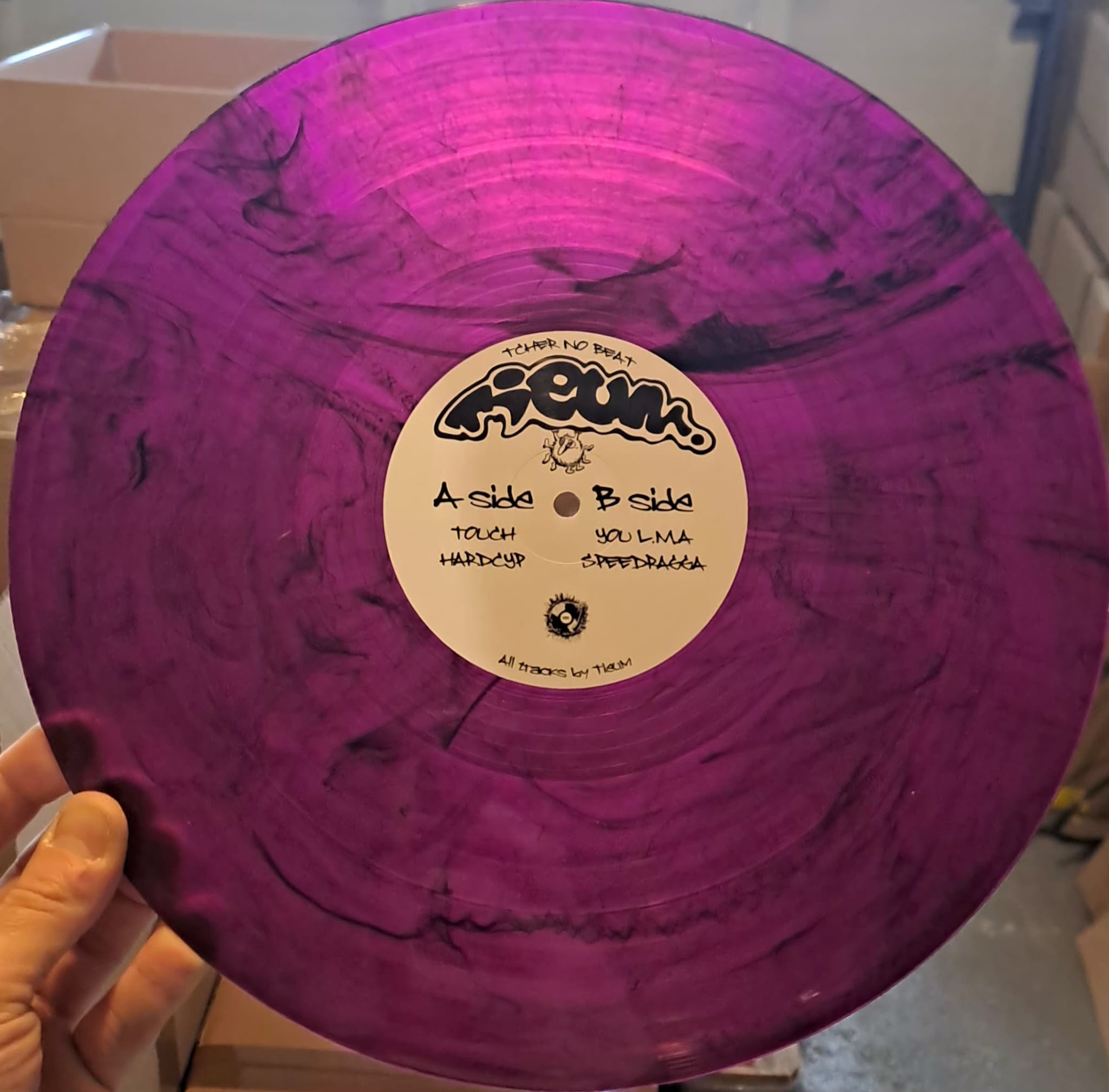 Mazykka Reprints -5 Marbled Purple Black (RP Tchernobeat 01) - vinyle gabber