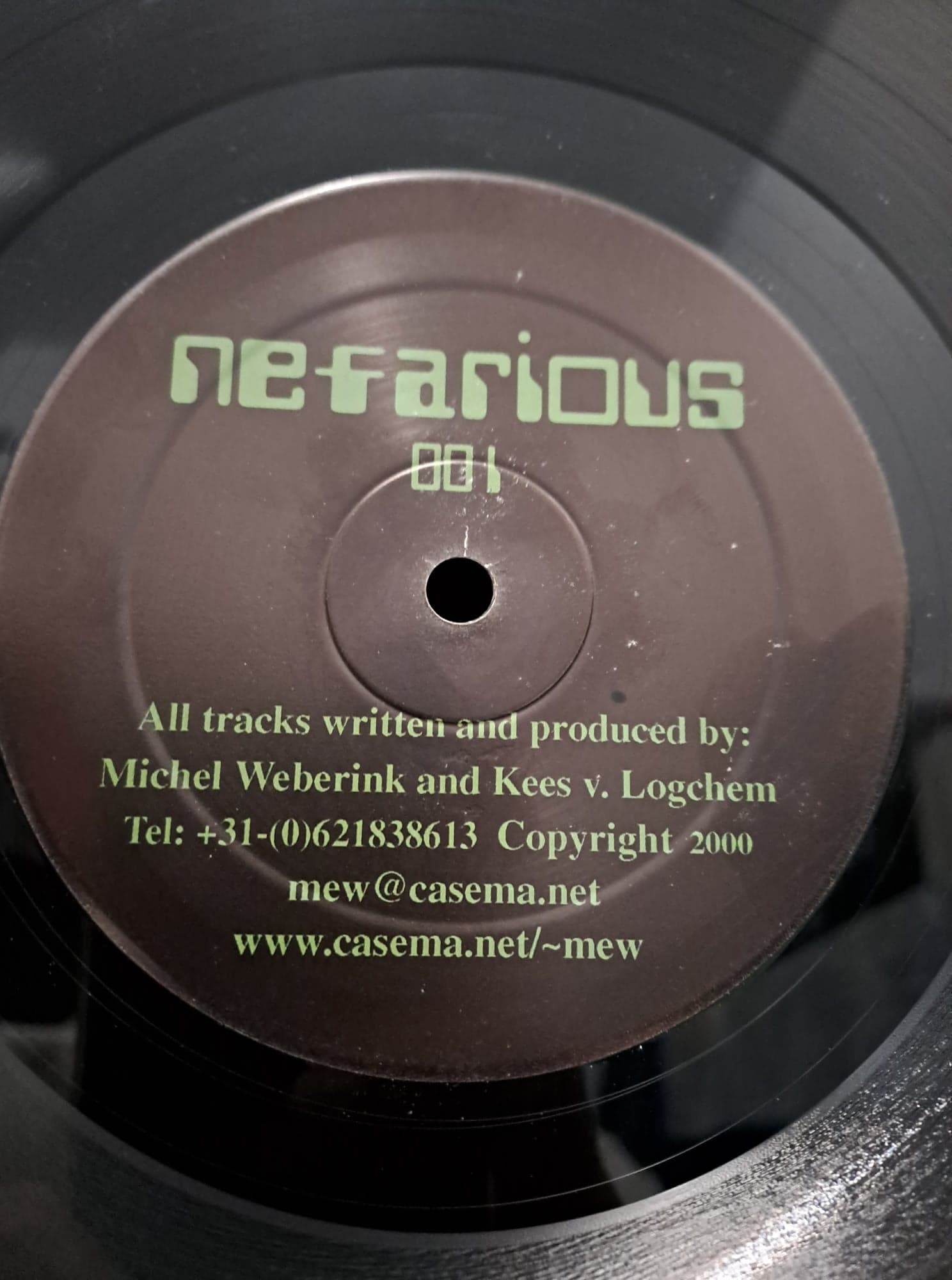 Nefarious 01 - vinyle hard techno