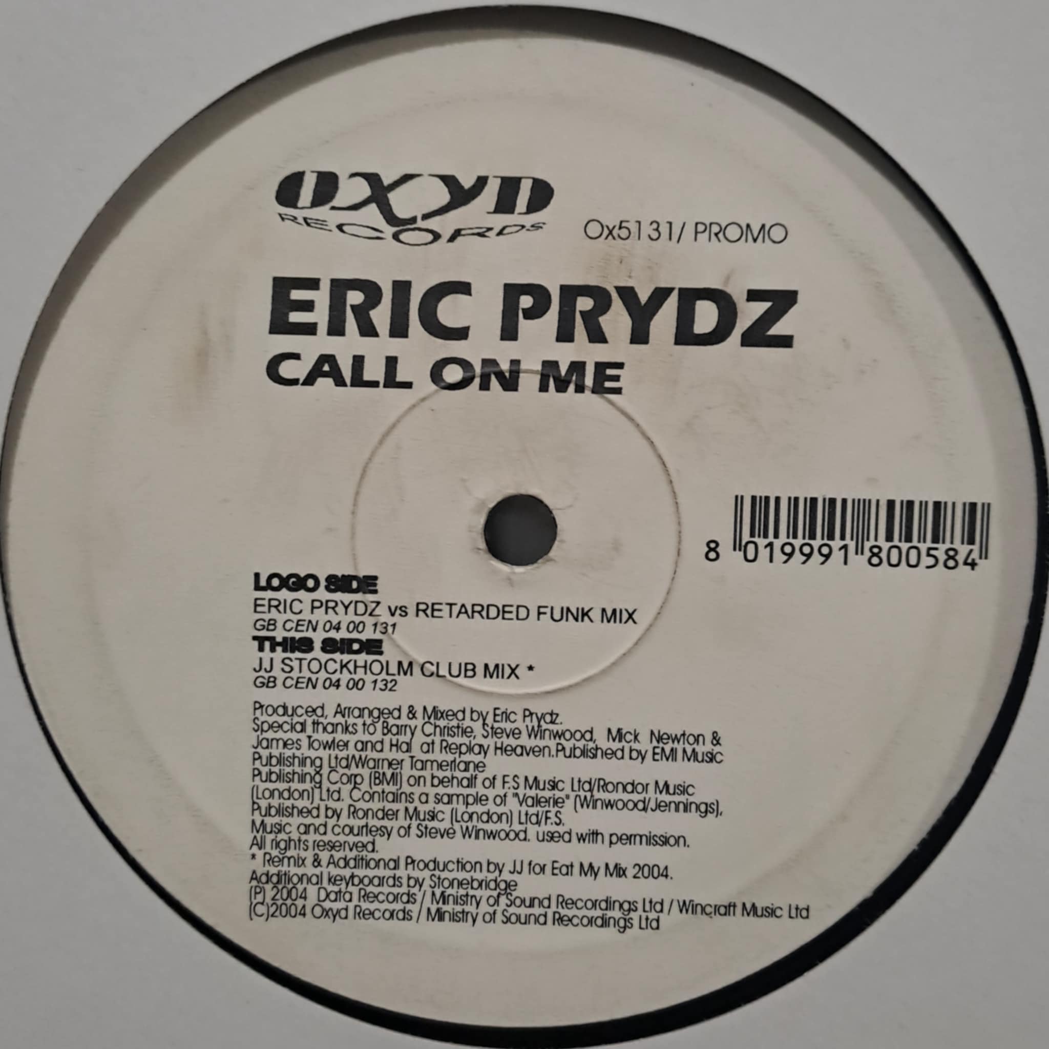 Oxyd Records 5131 - vinyle electro