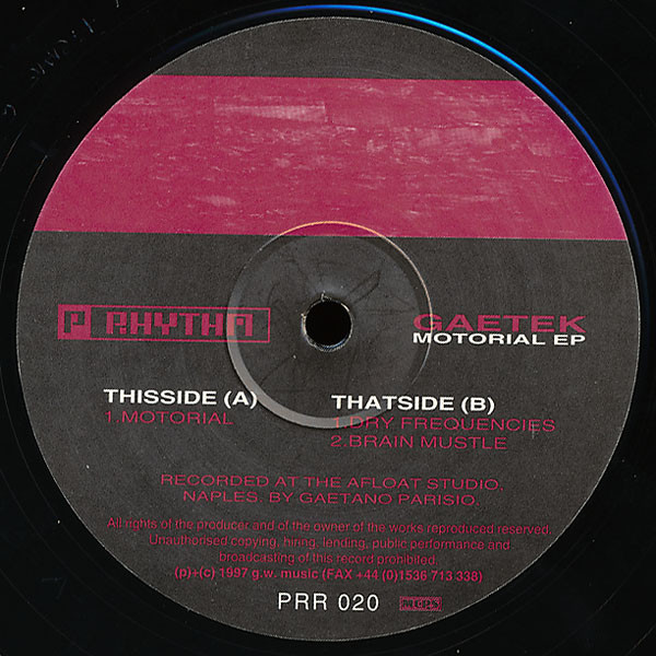 Planet Rhythm 20 - vinyle techno