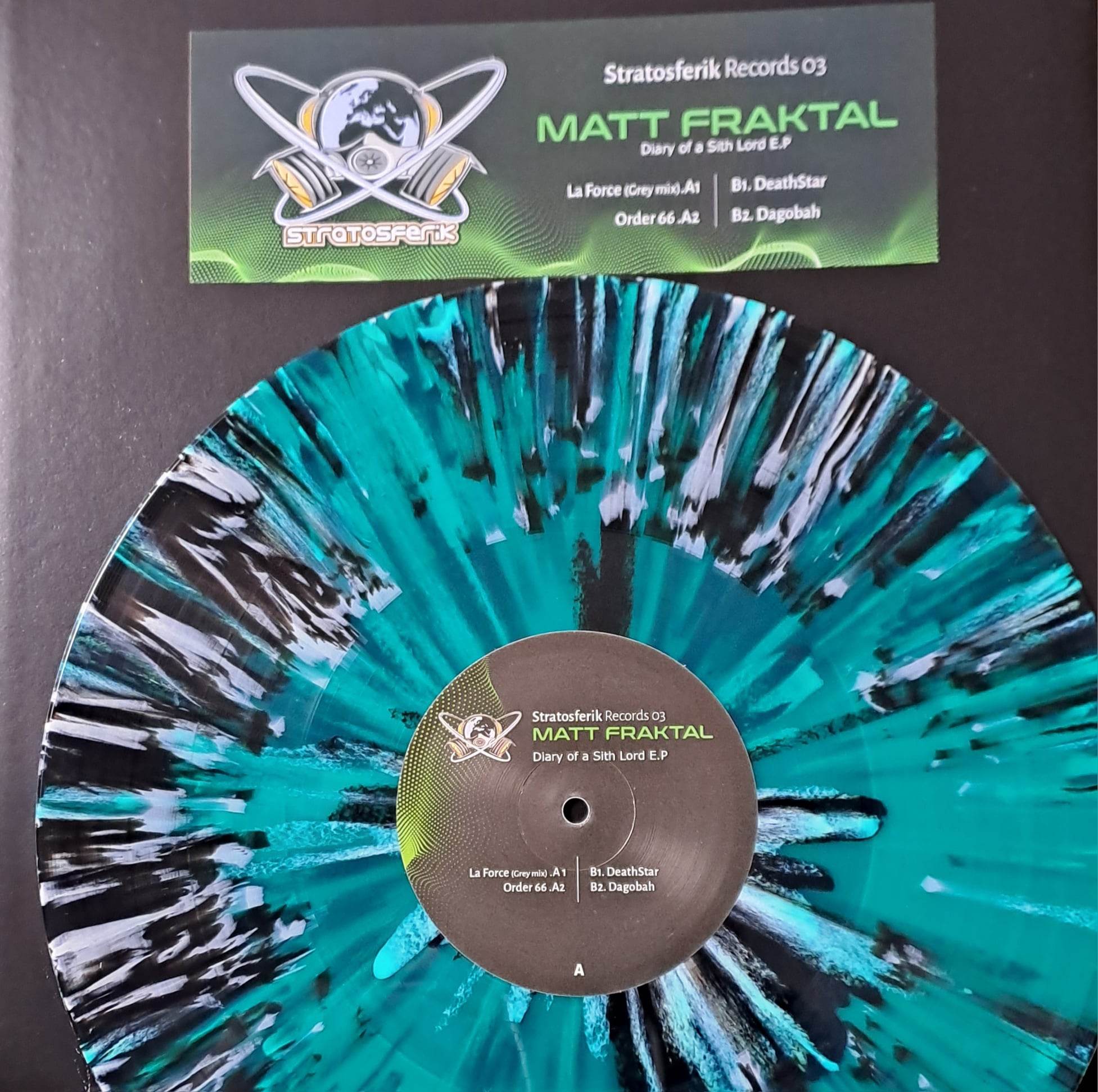 Stratosferik 03 (vert Splattered) (dernières copies en stock) (toute dernière copie en stock) - vinyle speedcore