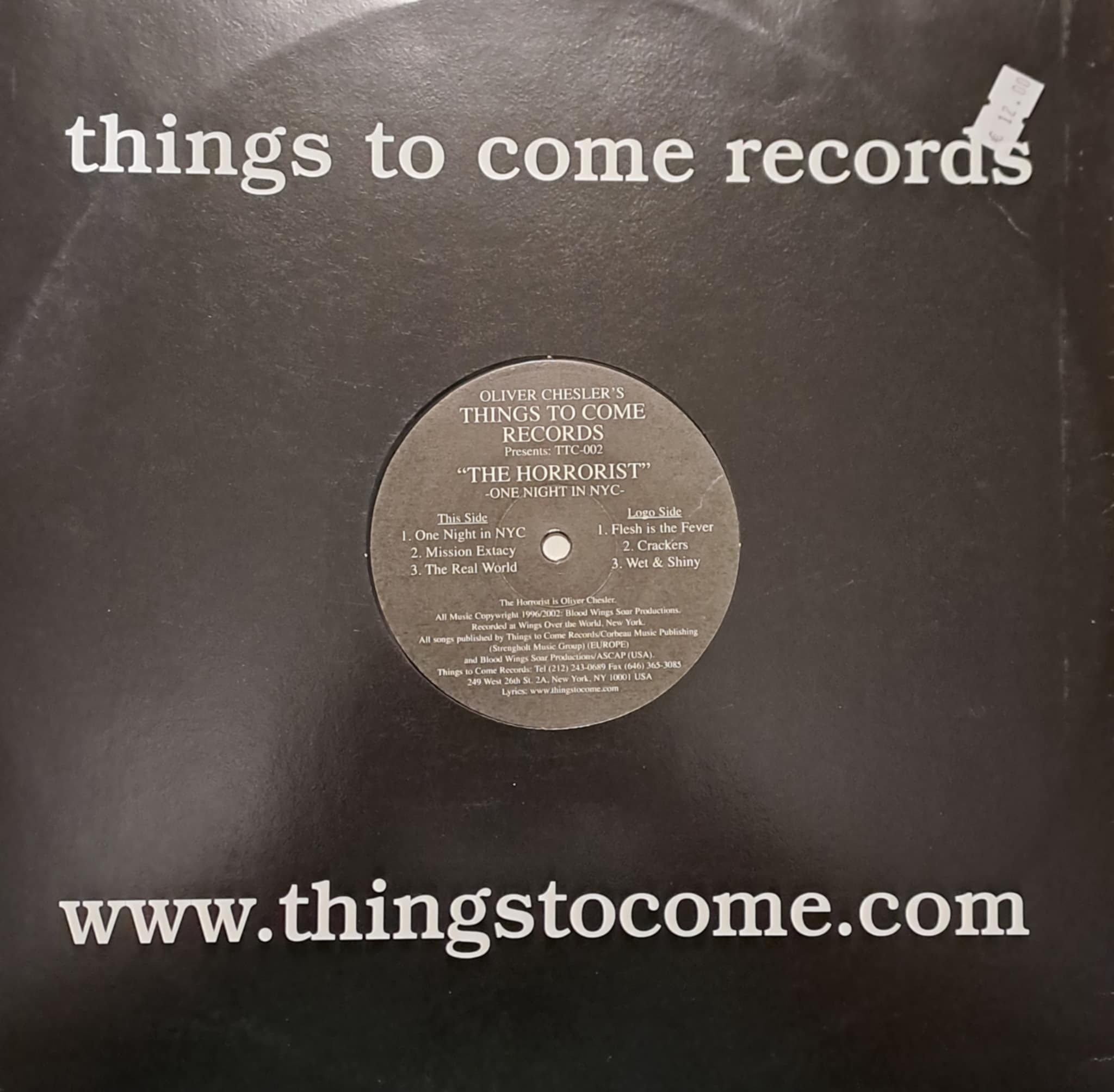 Things To Come Records 02 - vinyle hard techno