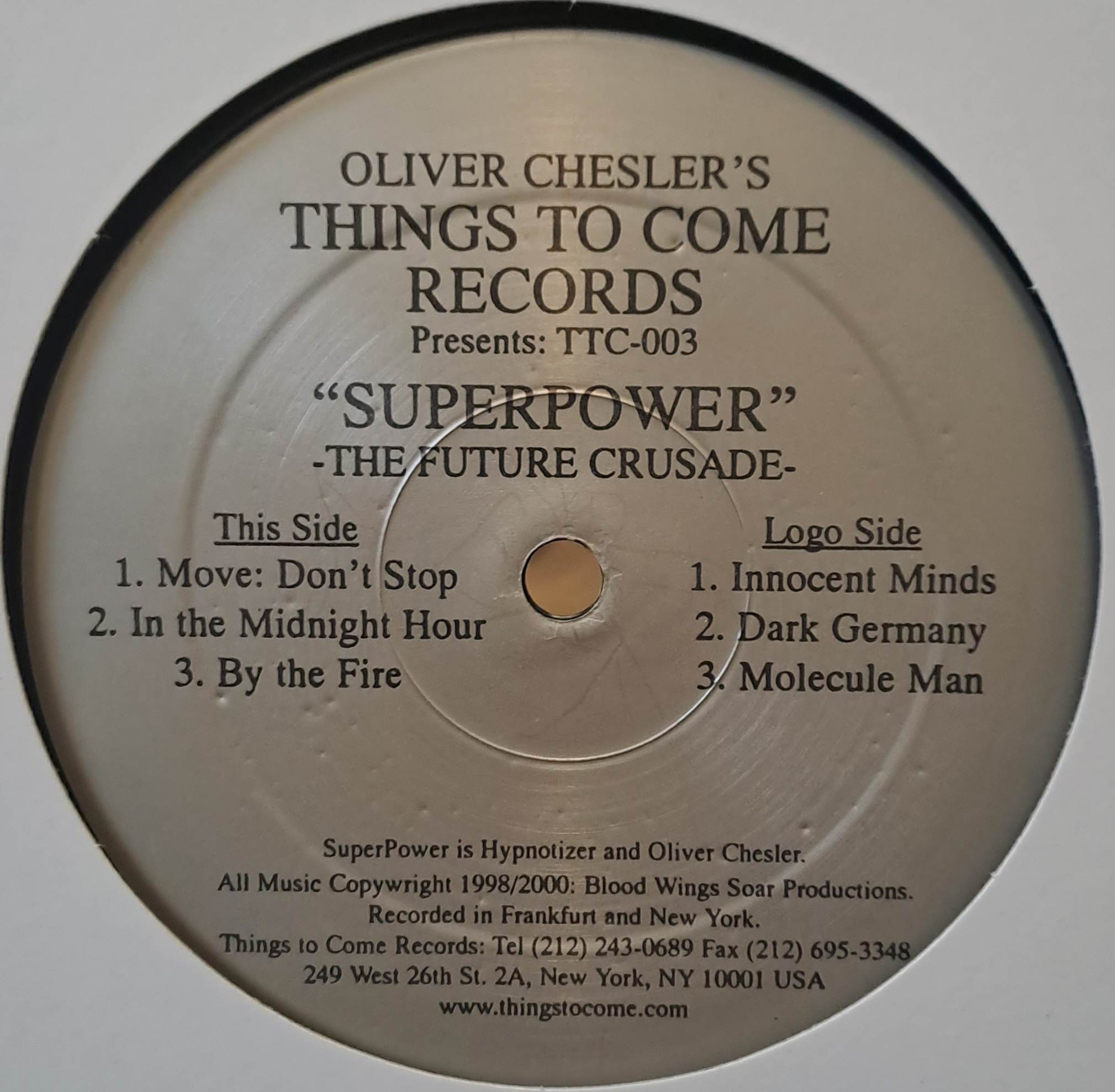 Things To Come Records 03 - vinyle hard techno