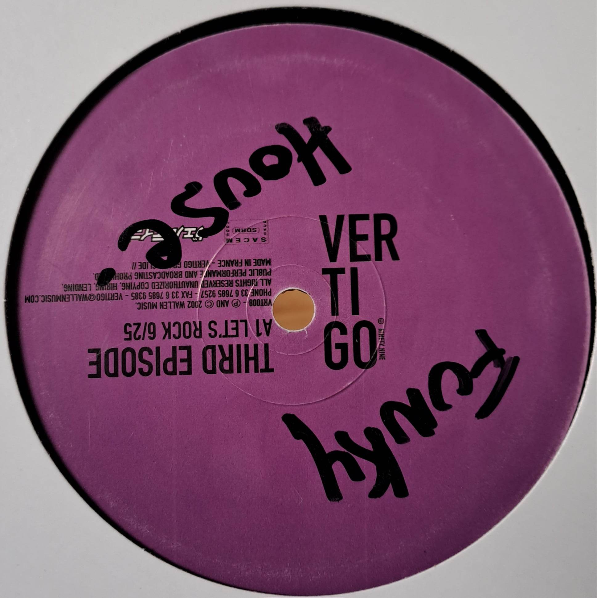 Vertigo 08 - vinyle Tech House