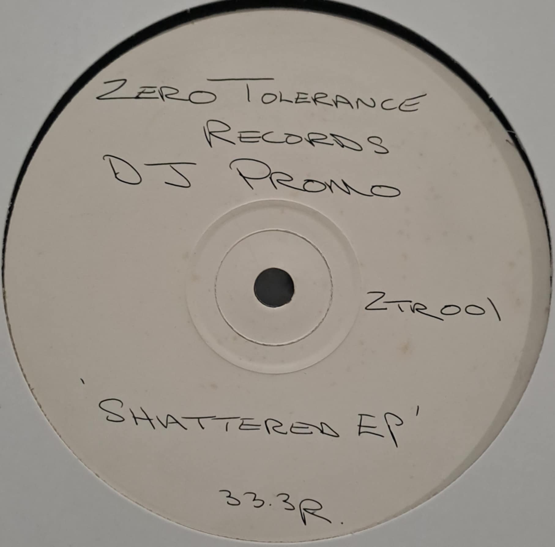 Zero Tolerance Records London 001 (White Label) - vinyle hardcore